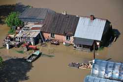 Zalane gospodarstwo pod Warszawą. Fot. Paweł Brzeziński