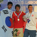 Podium MŚ juniorów w klasie RS:X / Fot. Dave Kneale/Volvo Ocean Race