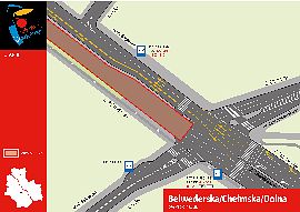 Skrzyżowanie Belwederska z Chałmską