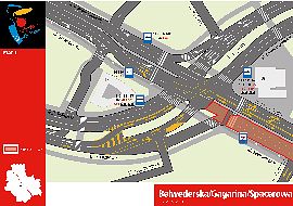 Skrzyżowanie Belwederska z Gagarina