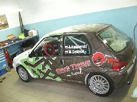 Samochód załogoi: Adam Kędzierski i Marcin Celiński 