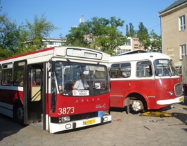 Berliet i Jelcz Ogórek (bez koł)