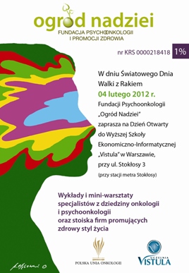 Zaproszenie na Dzień Otwarty w ramach obchodów Światowego Dnia Walki z Rakiem 