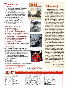 Stolica, kwiecień 2012 r., spis treści