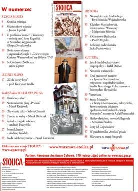 Spis treści październikowego Magazynu Stolica