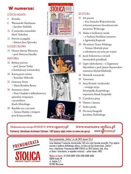 Lutowy Magazyn Stolica - spis treści