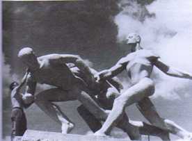 Prof. Adam Roman w czasie modelowania „Sztafety