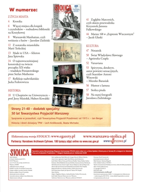 Spius treści marcowego Magazynu Stolica
