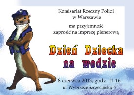 Zaproszenie na Dzień Dziecka do Komisariatu Rzecznego Policji w Warszawie