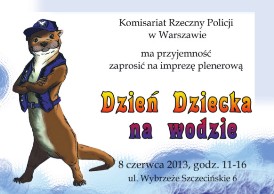 Zaproszenie na Dzień Dziecka do Komisariatu Rzecznego Policji w Warszawie