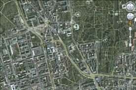 Widok na ulice Goworka i Spacerową - Google Earth