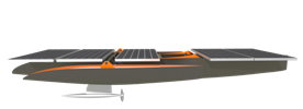 WUT Solar Boat - wizualizacja