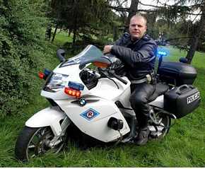 Paweł Rongiers z Warszawskiej Drogówki (Foto M.Krupa/KGP)