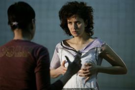 Scena ze spektaklu "Sallinger" (Fabryka Trzciny)