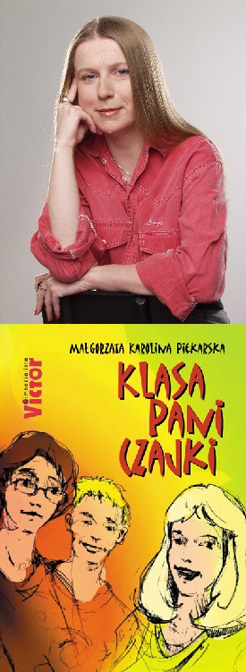 Autorka i okładka jej książki