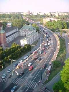Wyjazd z Trasy W-Z na most Śląsko-Dąbrowski (fot. Michał Pawlik)
